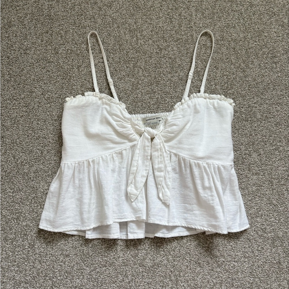 Aerie White Flowy Top